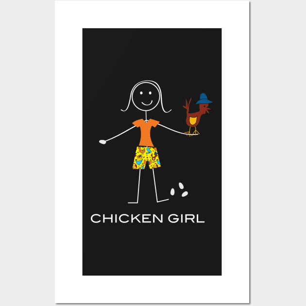 Funny Womens Chicken Famer Wall Art by whyitsme